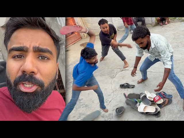 Playing Chappal Maaro game 😟