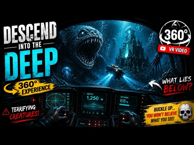 360° VR Deep Ocean Expedition | Terrifying Sea Monsters & Unexplained Creatures