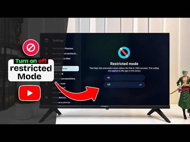 How to Turn ON/OFF Restricted Mode on YouTube Google TV!