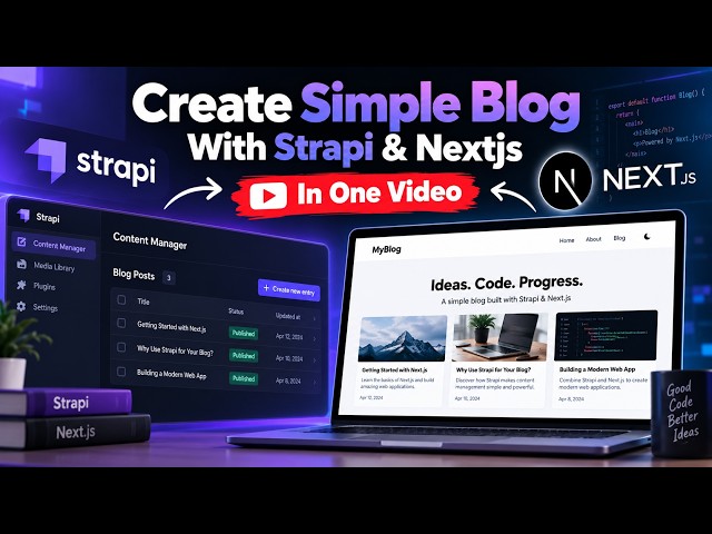 Create Simple Blog With Strapi and Nextjs In One Video