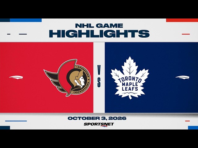 NHL Highlights | Senators vs. Maple Leafs - October 3, 2026