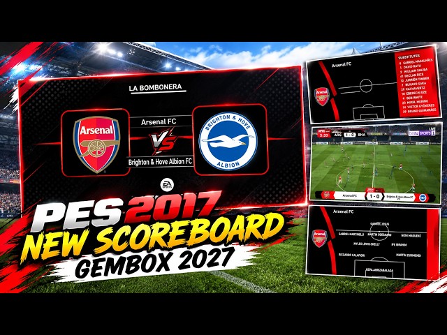 🔥 PES 2017 NEW SCOREBOARD 2027! GEMBOX NEW LOOK UPDATE