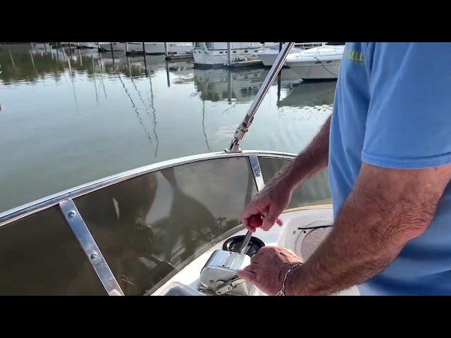 Boating for beginners Yacht training learning to drive a single screw trawler boat with thruster