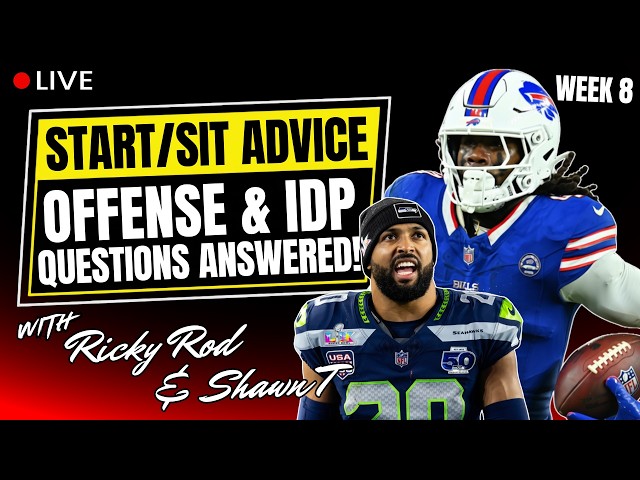 NFL Fantasy Football Starts/Sits Q&A | Week 8 News, Notes, + IDP Advice!
