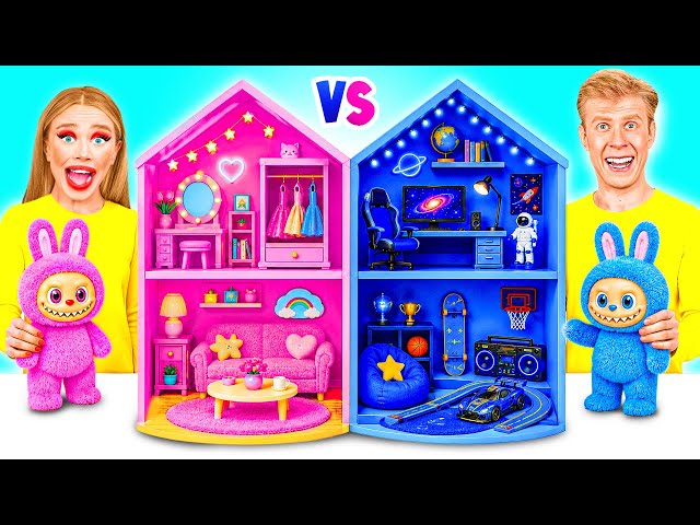 We Build Amazing Doll House for Labubu | Easy Decoration Tricks
