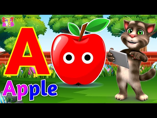Phonics Song 2 with TWO Words in 3D - A For Apple🍎🍏- ABC Alphabet Songs with Sounds for Children's