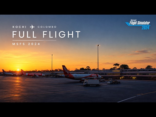 A Late Evening Flight From Kerala to Colombo | MSFS 2024 #MSFS2024 #MicrosoftFlightSimulator