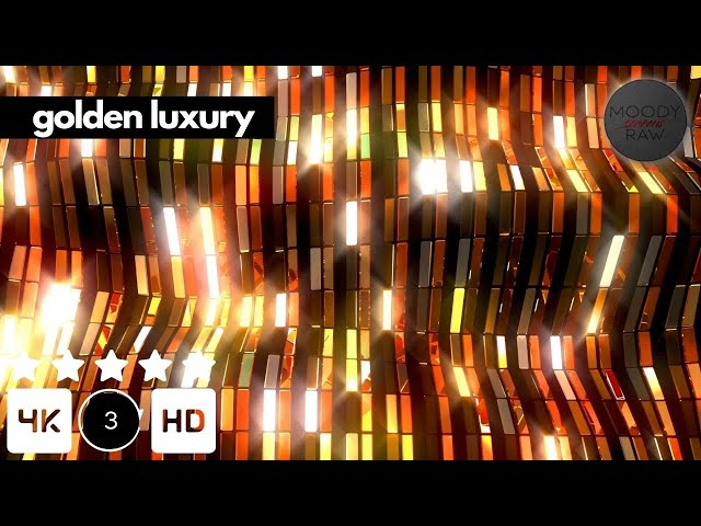 Golden Luxury Waves 4K Visual Loop (Silent) | Premium Lounge Background | Seamless Loop