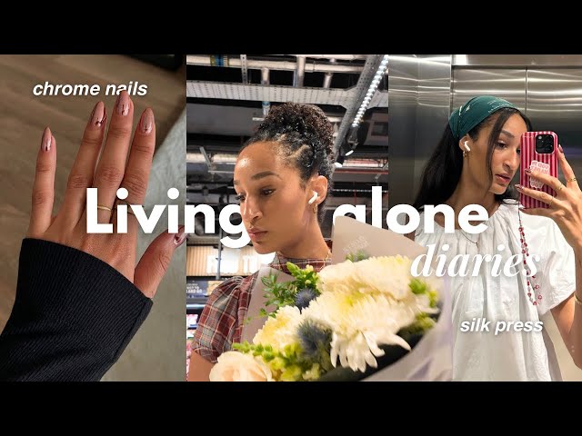 Living Alone Diaries | Life in London with Jesus 🤍 Silk press, new nails & navigating a hard week