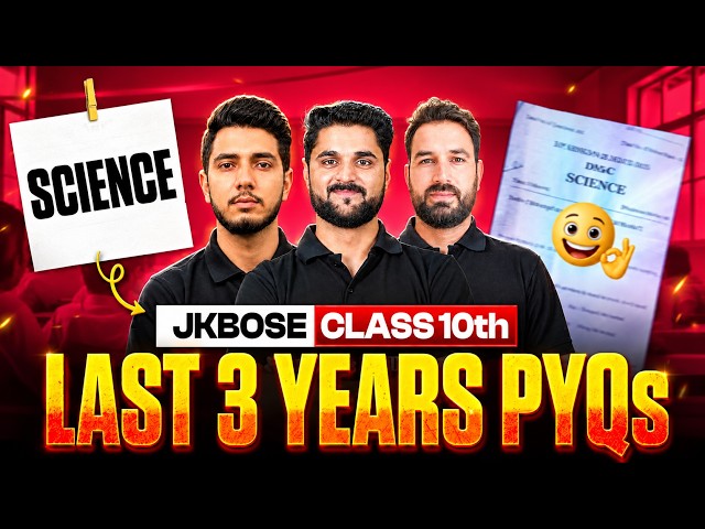 JKBOSE Class 10th Science Last 3 Years PYQs 😱 Don't Miss These Questions! | JK Rankers