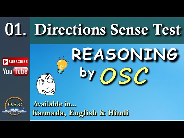 01. (English) Direction Sense Test. Reasoning/ Organised Study Club/ OSC/ Mental Ability.