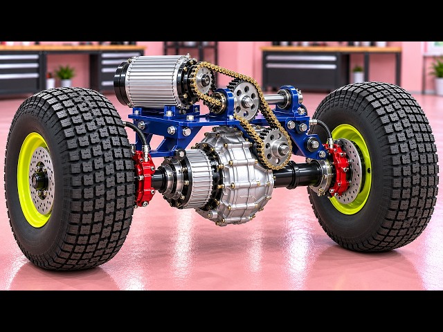 No Gas Needed! I Built A 4 Wheel Car Around An Electric Differential!
