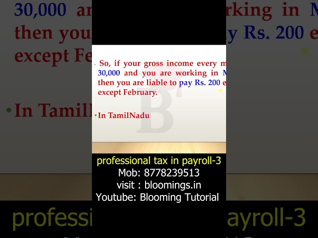 What is Professional Tax in Payroll? | Tally Prime Payroll