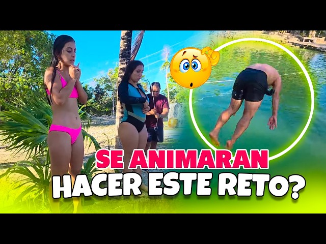 Reto por $1,000 si saltan de este Lugar 😱 Se animarán las Chicas a Saltar?