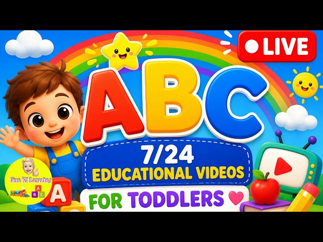 Toddler Learning TV - Streaming 24/7 Learn ABC, Numbers, Shapes and Colors