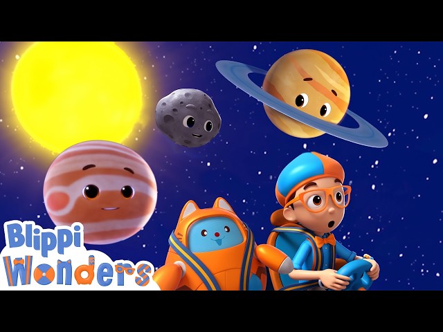 Blippi Meets TALKING PLANETS! | Blippi Wonders | Educational Cartoons for Kids