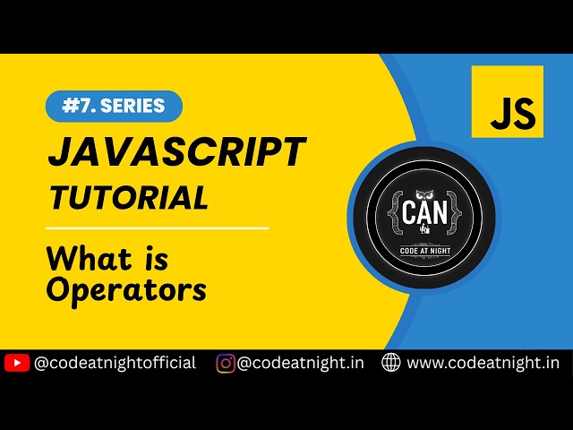 #7.  What is Operators  -  Arithmetic, Comparison, Logical & Ternary Operators | Easy for Beginners