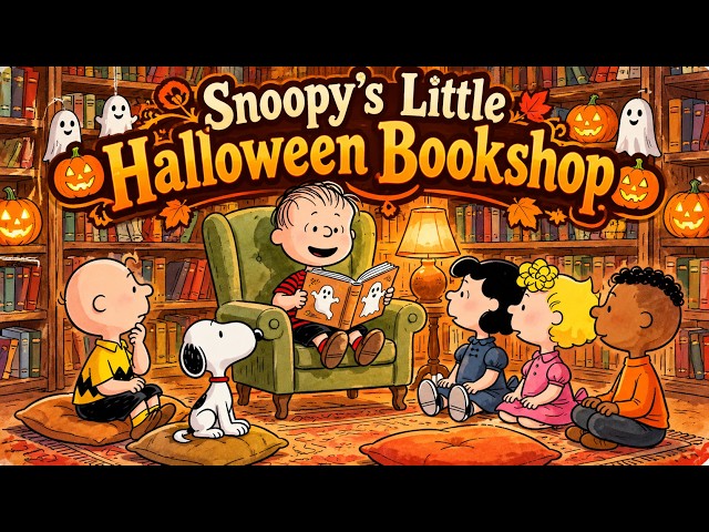 Snoopy’s Little Halloween Bookshop 👻📚 Autumn Jazz & Friendly Ghost Stories