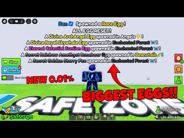 OMG! OWNER BEN GAVE ME THE BIGGEST DIVINE-ETERNAL EGGS Ever in *NEW* Steal An Egg UPDATE! 😱💀