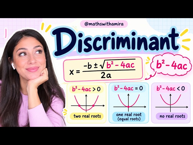 Discriminant | Roots | Quadratic Equations | b2-4ac | A Level GCSE Maths