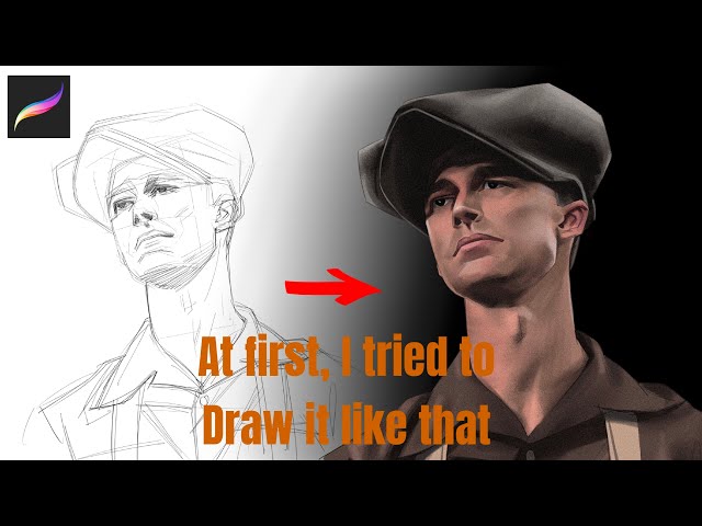 I tried drawing a realistic portrait in Procreate for the first time