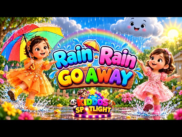 Rain Rain Go Away | Nursery Rhyme & Kids Song | Kiddos Spotlight
