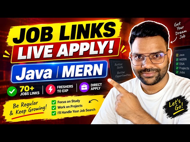 100+ Jobs Live Apply 🔥 | MERN | Java | Software Engineer | Fresher & Experienced