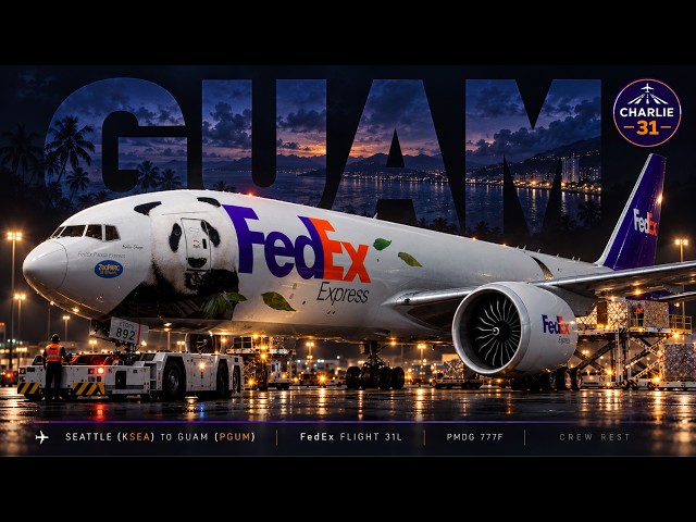 Seattle to Guam | FedEx 777F Panda Express | Flight 31L | Crew Rest