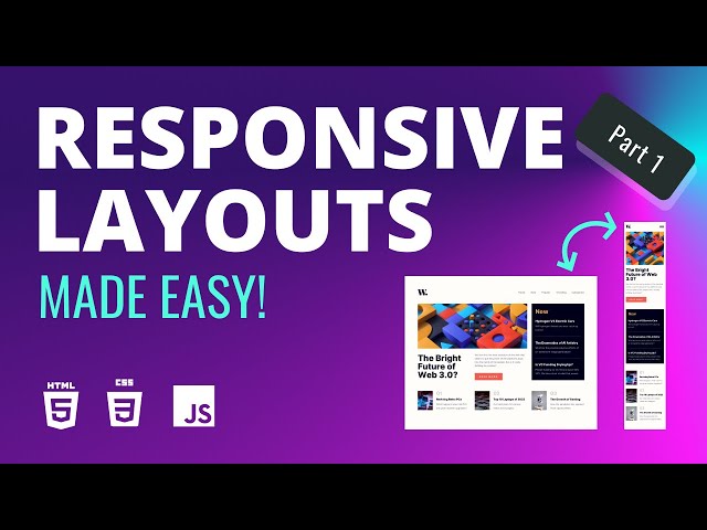 How to build a responsive layout with HTML, CSS, & JavaScript | Part I: Accessible navigation menu