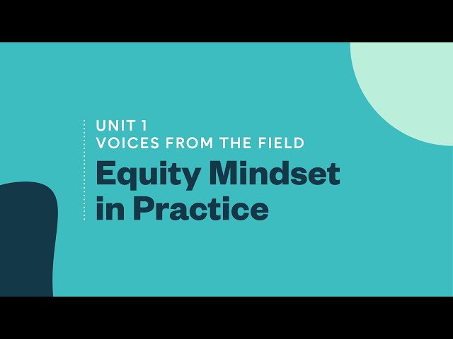 Voices from the Field: Equity Mindset in Practice