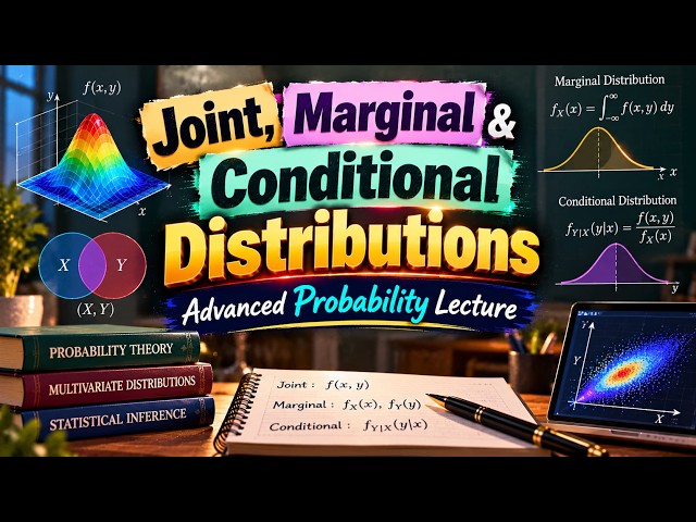 Joint, Marginal & Conditional Distributions | Advanced Probability Lecture #GATE #Statistics