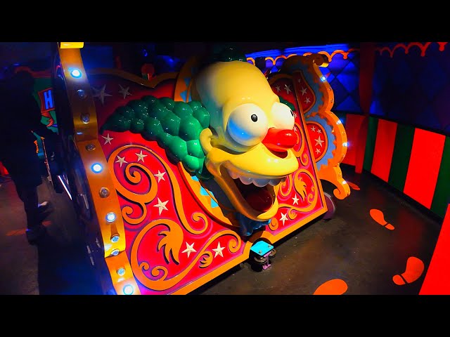 [NEW] 4K Indoor Simulated ROLLERCOASTER - The Simpsons Ride - Universal Studios Hollywood