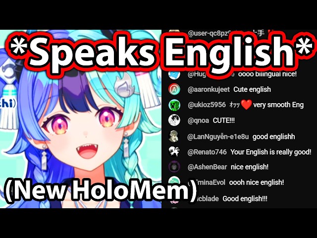 New Hololive Member Mela Surprises Chat With Her PERFECT ENGLISH 【Hololive】
