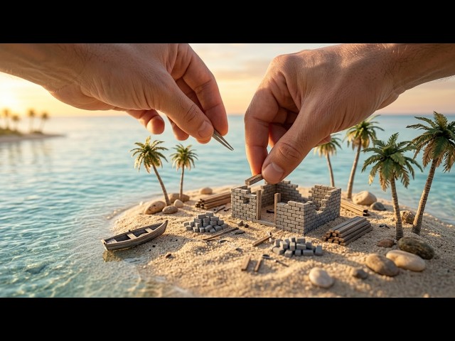 Building a Miniature Hi-Tech House on a Private Island | Satisfying DIY Timelapse