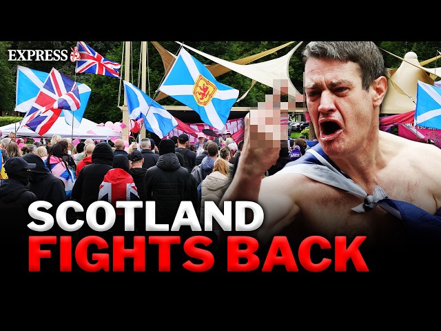 Britain's anti-migrant protest WAVE grows as HUNDREDS march in Glasgow