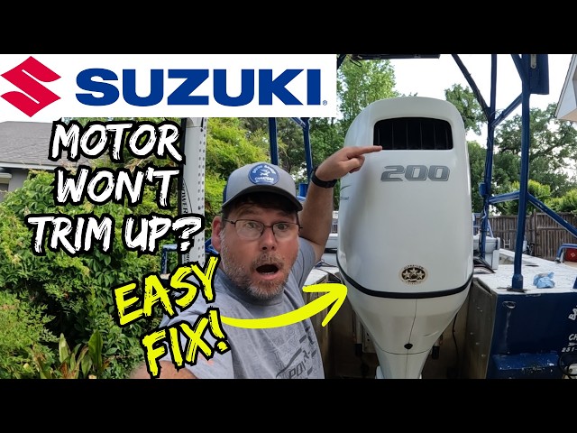 Suzuki Outboard WILL NOT Trim Up! No Code? Try this EASY FIX!