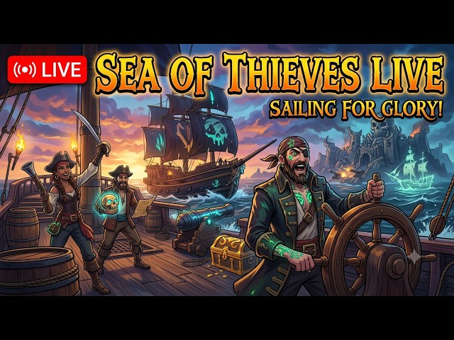 SEA OF THIEVES LIVE 🏴‍☠️ | Sailing for Glory! ⚔️ Treasure Hunts, Naval Battles & Chaos! 🔥