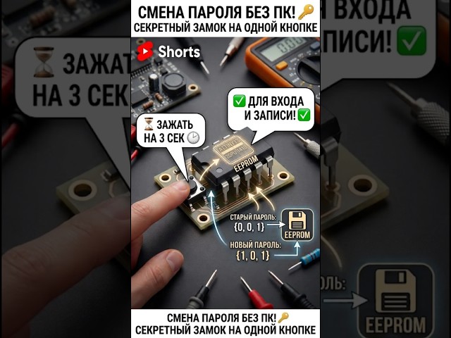 🛠️Секретный замок на ATtiny13 Добавили смену пароля без ПК! #attiny13 #arduino  #arduinoproject #diy