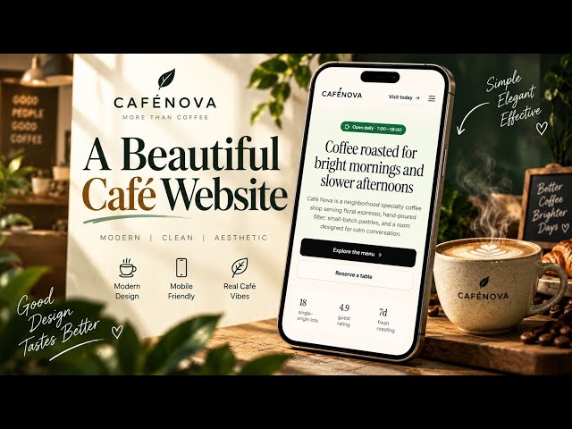 I Built My First React Website — Cafenova (Cafe Website)