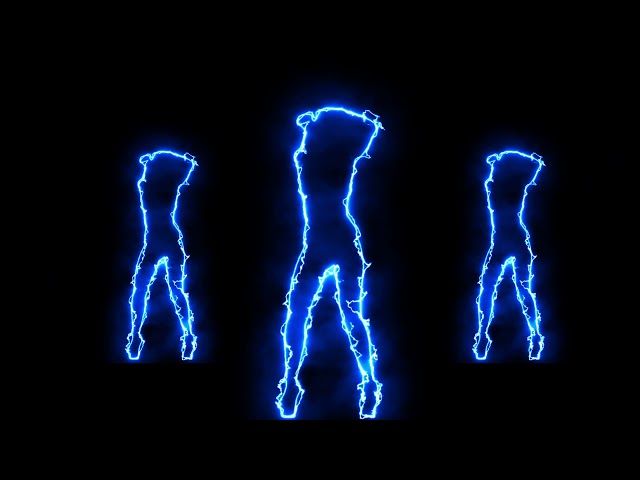 VJ LOOP -- VJING - tripple blue shape dancer 06