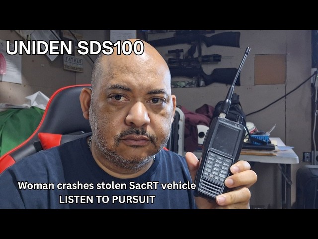 Uniden SDS100 Digital Police Scanner: Woman Crashes Stolen RT Vehicle