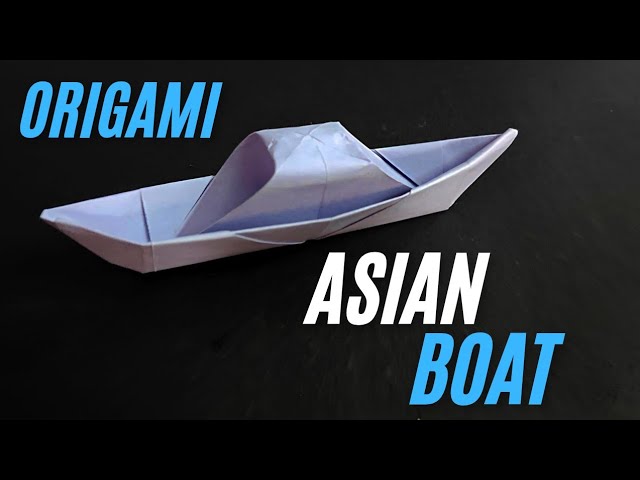 ASIAN STYLE BOAT ORIGAMI SAMPAN EASY TUTORIAL | DIY ORIGAMI FLOATING PAPER BOAT ORIGAMI WORLD CRAFTS
