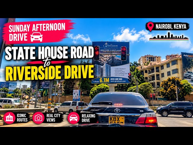 Sunday Afternoon Drive through State House Road to Riverside Drive | Nairobi POV 