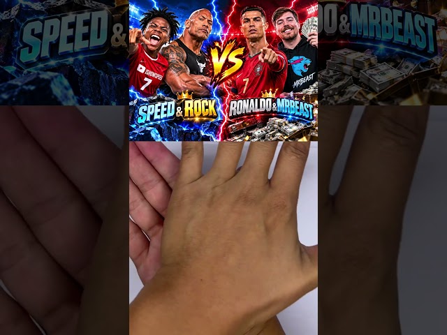 Speed & The Rock Defeated Ronaldo & MrBeast?!#shorts #ronaldo #mrbeast#ishowspeed #therocketeer
