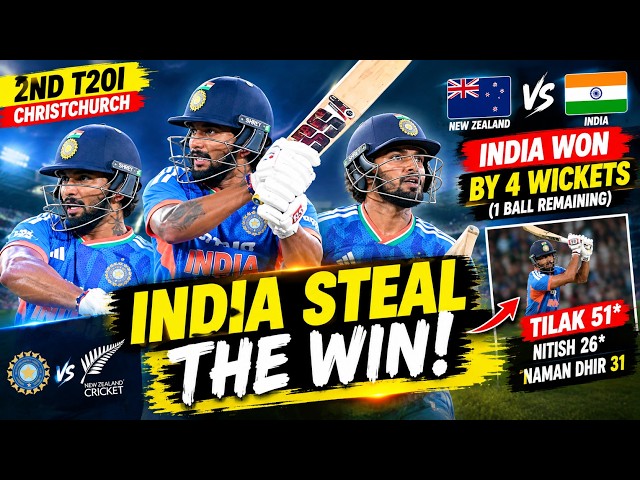 INDIA PULL OFF A STUNNING HEIST! 🤯 Tilak Varma & Nitish Kumar Reddy, Naman Finish the Job vs NZ