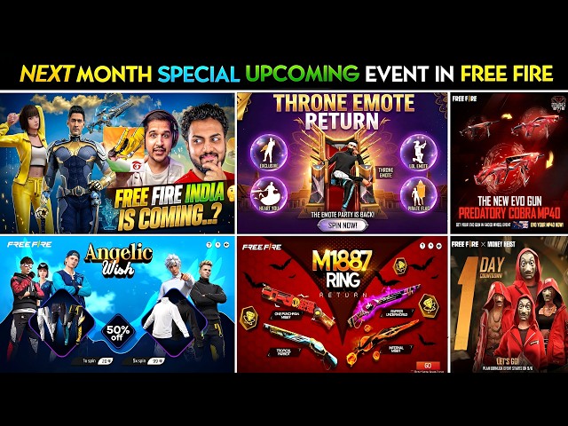 Finally Free Fire India Coming💥Upcoming Events in Free Fire🤯🥳| Free Fire New Event l Ff New Event