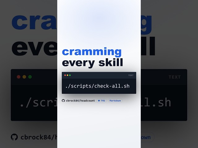 🧠 Stop Cramming Every Skill Into One Claude Prompt 🚫🤖🔥 #coding  #twitter #openai #tech #programming