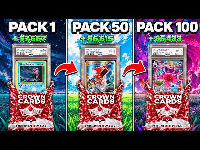 I Opened 100 Ruby Packs on CrownCards! ($1,000 PER PACK)