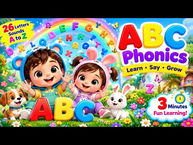 learn Phonics Sounds of Alphabets | ABC Phonics Song for Kids | Letter A to Z | Preschool Learning