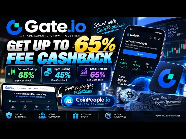[Gate.io] Trading Fee Cashback Up to 65% | How to Claim Daily Cashback with CoinPeople.io